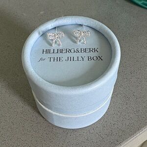 Hillberg & Berk Silver Bow Earrings